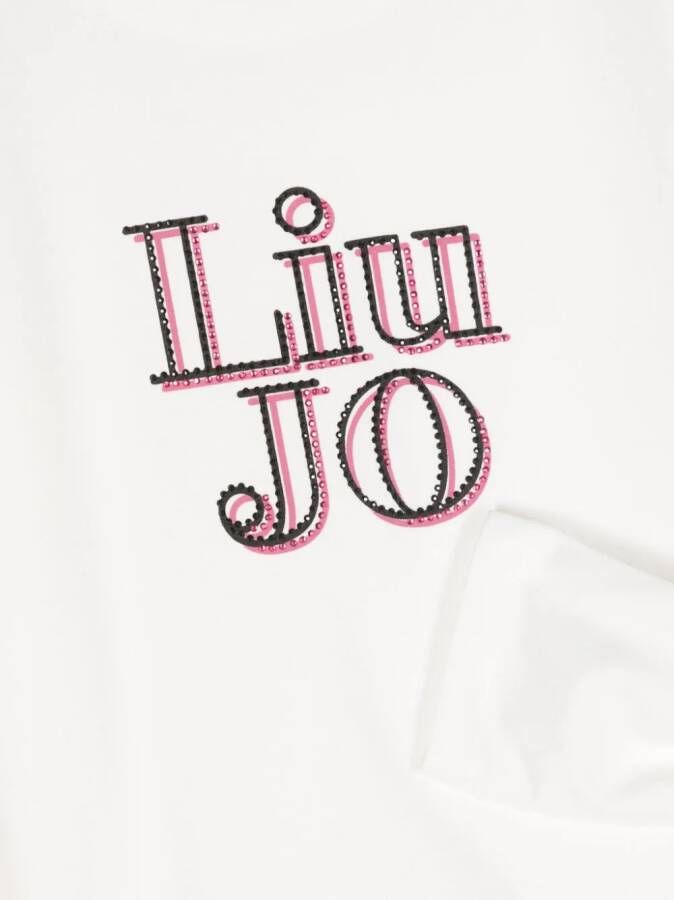 Liu Jo Kids T-shirt verfraaid met stras Wit