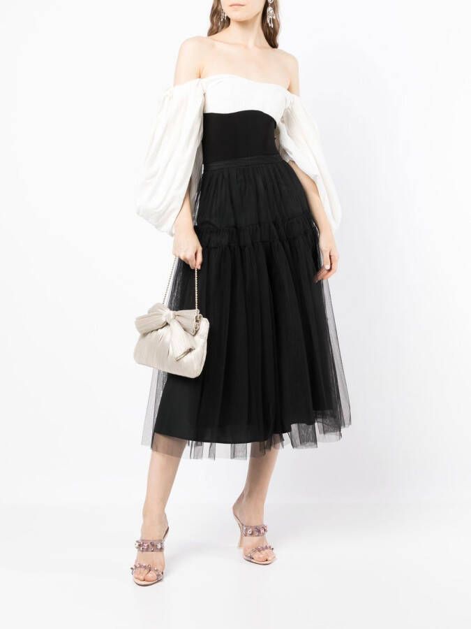 Loeffler Randall Rayne clutch met strik Zilver