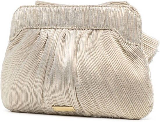 Loeffler Randall Rayne clutch met strik Zilver