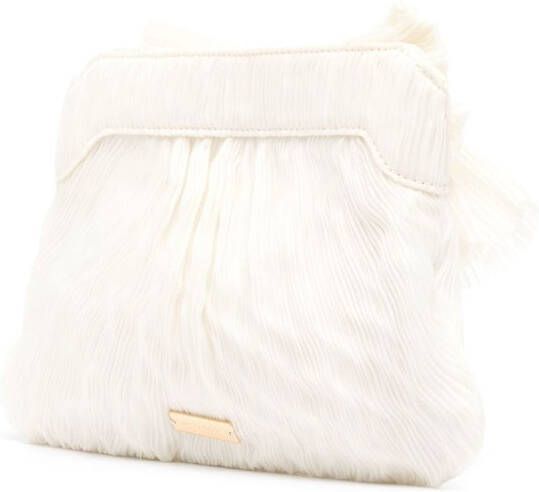 Loeffler Randall Rayne clutch met strikdetail Wit