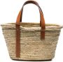 LOEWE medium basket tas met logo Beige - Thumbnail 3