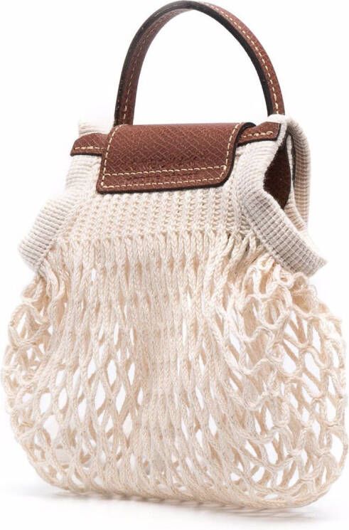 Longchamp Le Pliage Filet crossbodytas met mesh Beige