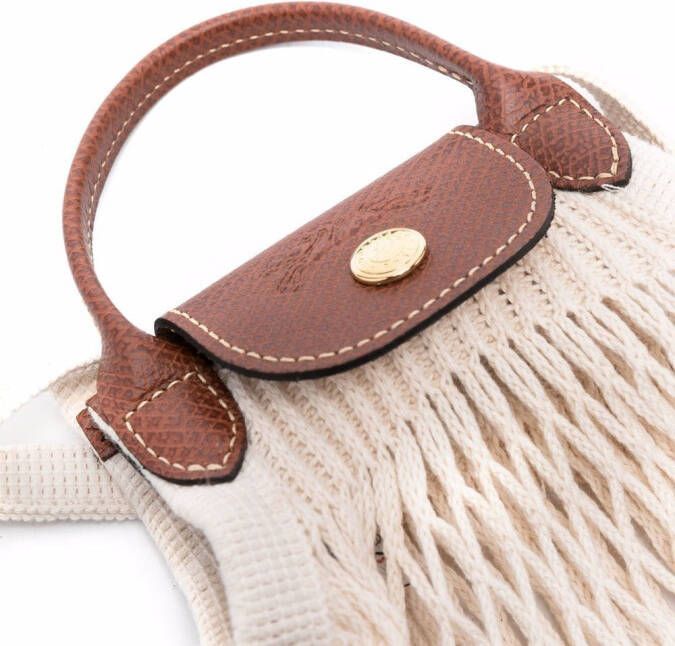 Longchamp Le Pliage Filet crossbodytas met mesh Beige