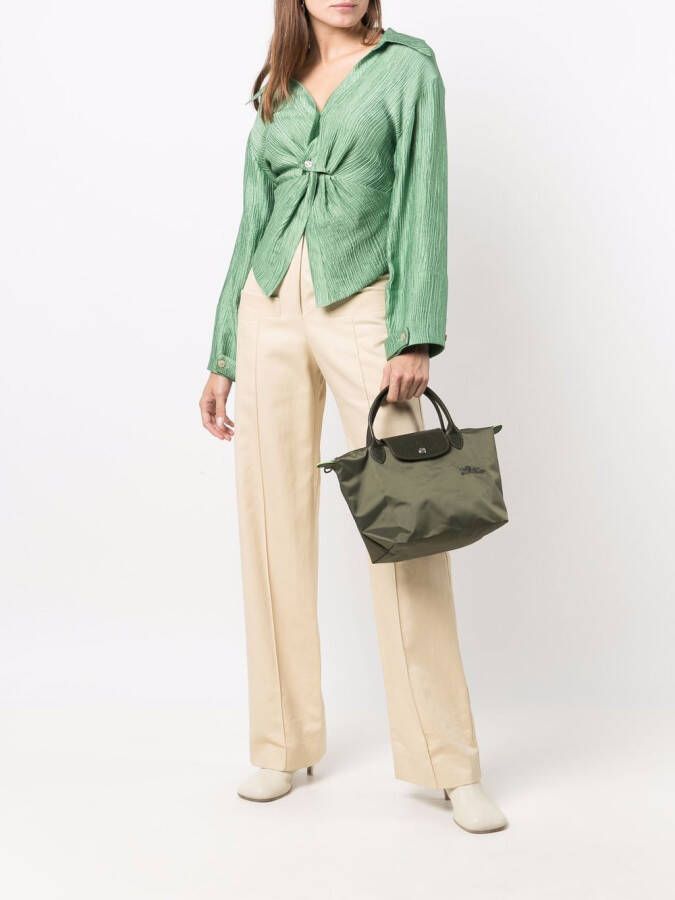 Longchamp Le Pliage tas met handgreep Groen