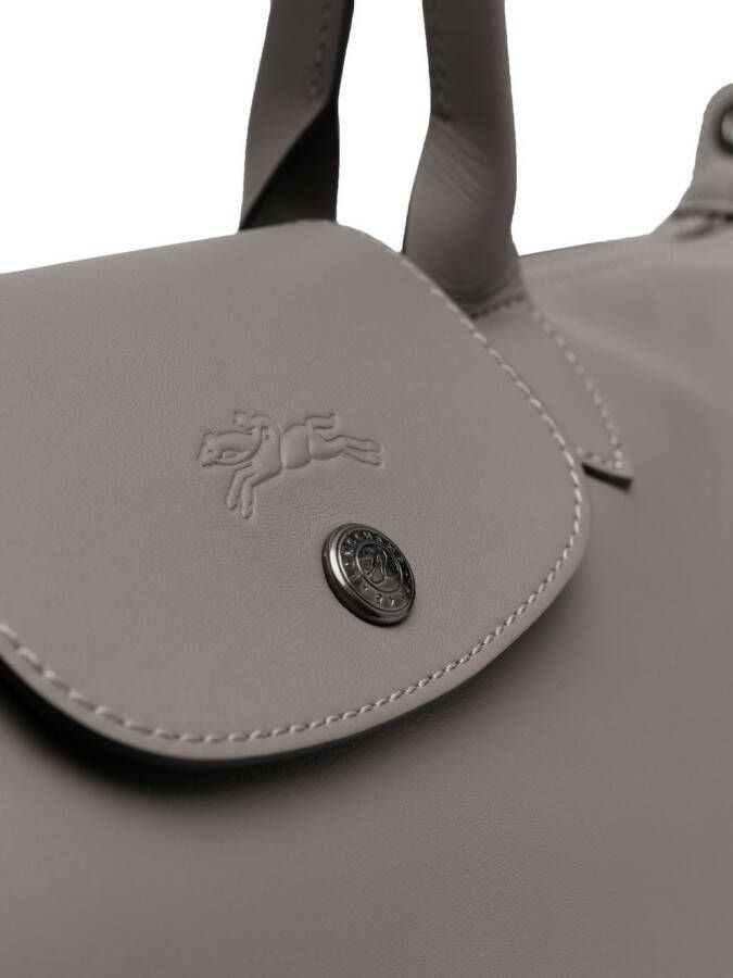 Longchamp Le Pliage tas met logoband Grijs