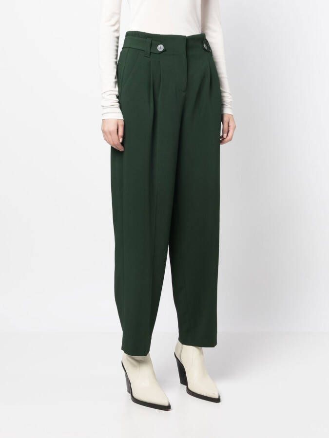 Lorena Antoniazzi Pantalon met toelopende pijpen Groen