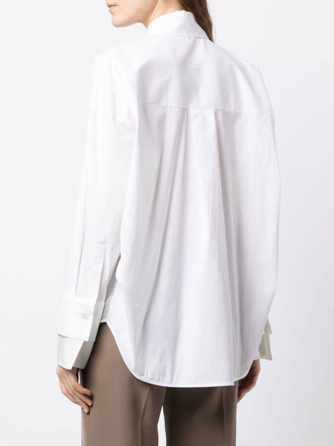 Lorena Antoniazzi T-shirt met gelaagde mouwen Wit