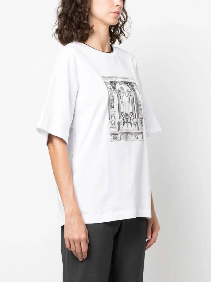 Lorena Antoniazzi T-shirt met print Wit