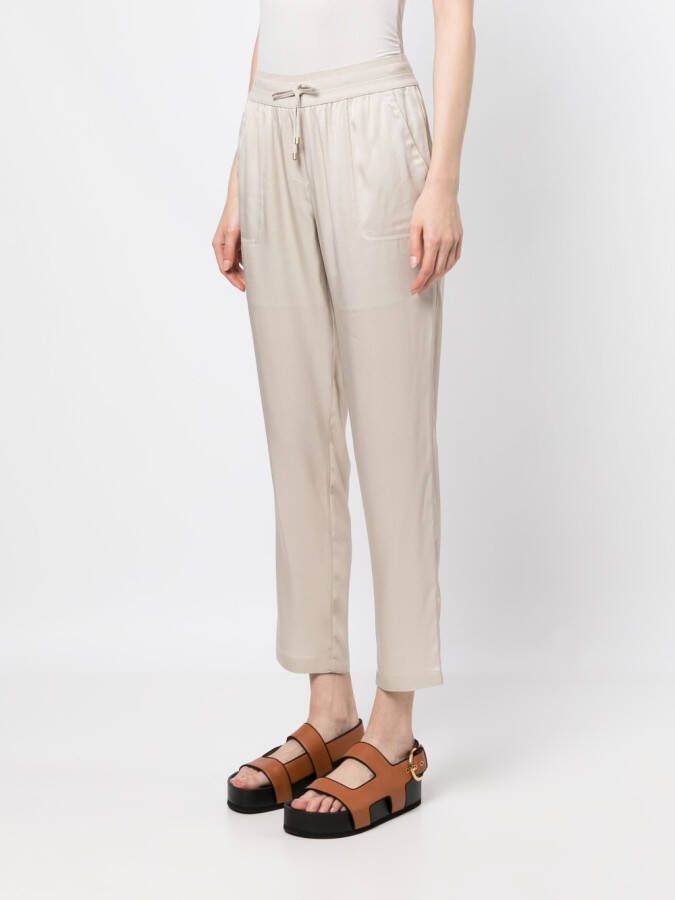 Lorena Antoniazzi Trainingsbroek met trekkoordtaille Beige