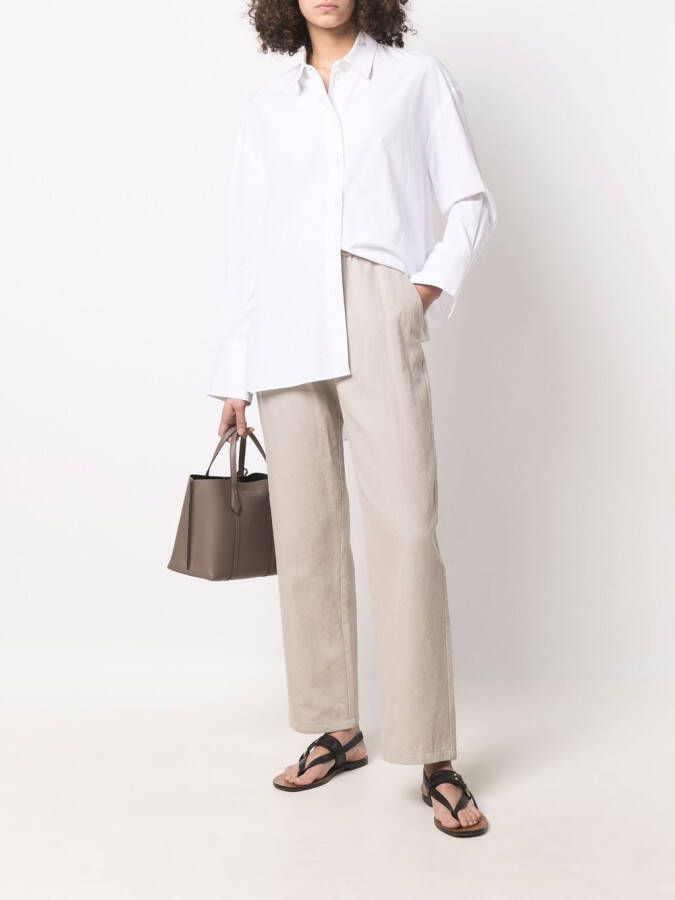 Lorena Antoniazzi Trainingsbroek met wijde pijpen Beige