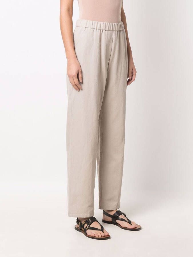 Lorena Antoniazzi Trainingsbroek met wijde pijpen Beige