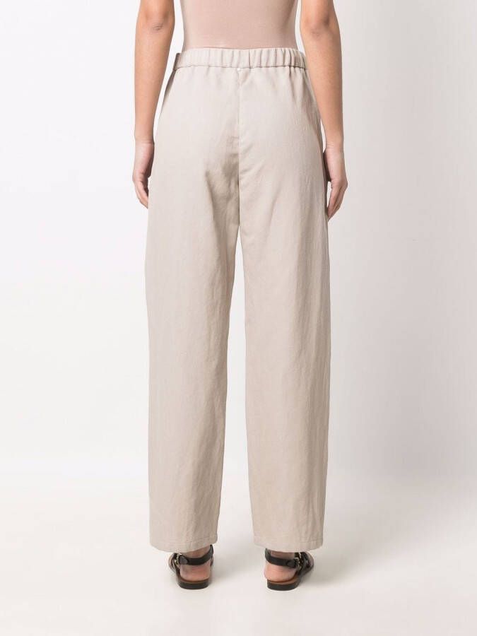 Lorena Antoniazzi Trainingsbroek met wijde pijpen Beige