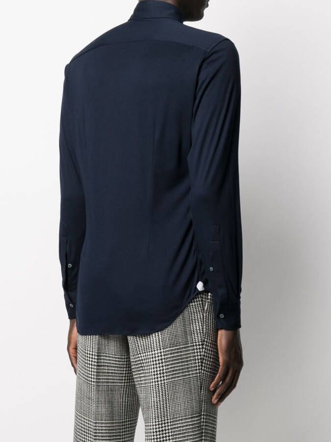 Loro Piana Overhemd met gespreide kraag Blauw