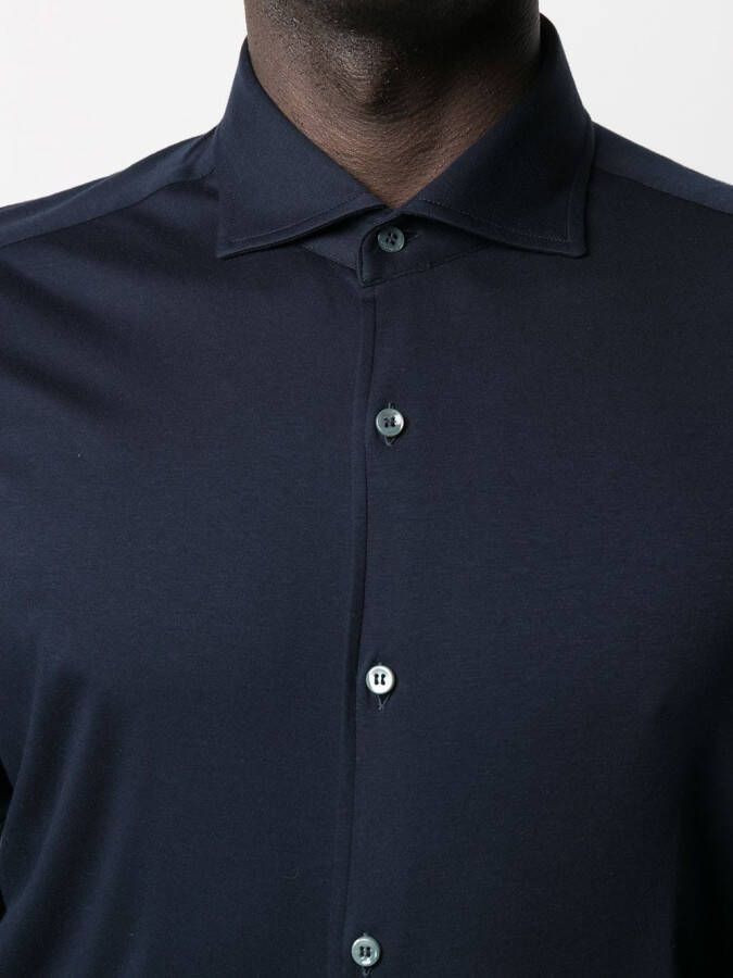 Loro Piana Overhemd met gespreide kraag Blauw