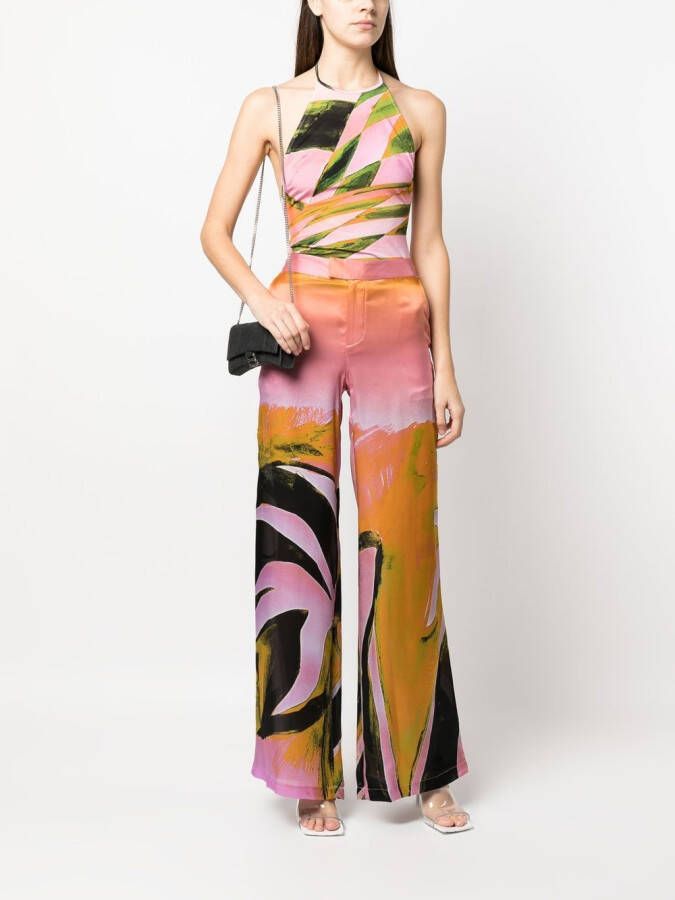 Louisa Ballou Broek met print Roze