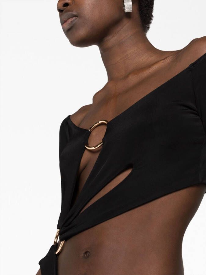 Louisa Ballou Asymmetrische top Zwart
