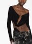 Louisa Ballou Asymmetrische top Zwart - Thumbnail 5