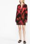 Louisa Ballou Jurk met bloemenprint Rood - Thumbnail 2