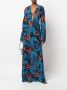 Louisa Ballou Jurk met abstracte print Zwart - Thumbnail 2
