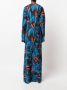 Louisa Ballou Jurk met abstracte print Zwart - Thumbnail 4