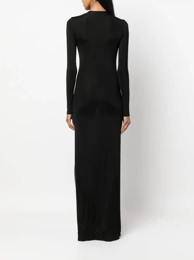 Louisa Ballou Maxi-jurk met zijsplitten Zwart