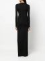Louisa Ballou Maxi-jurk met zijsplitten Zwart - Thumbnail 4