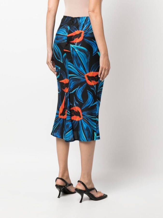 Louisa Ballou Midi-rok met print Zwart