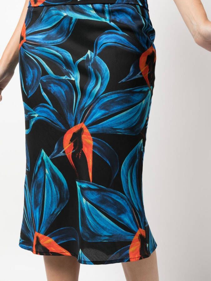 Louisa Ballou Midi-rok met print Zwart