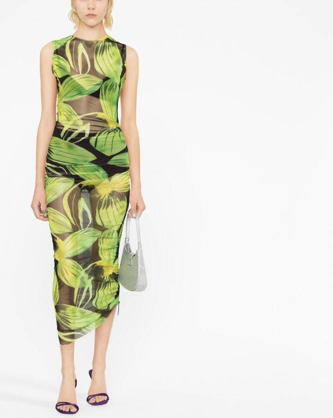 Louisa Ballou Mouwloze midi-jurk Groen