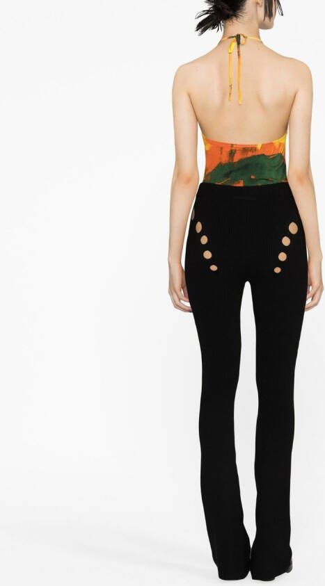 Louisa Ballou Top met grafische print Oranje