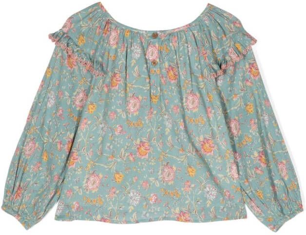 Louise Misha Blouse met bloemenprint Blauw