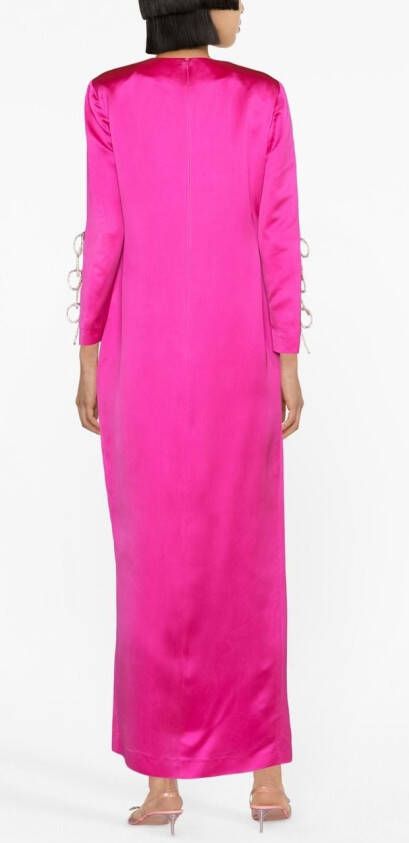 Loulou Maxi-jurk verfraaid met strik Roze