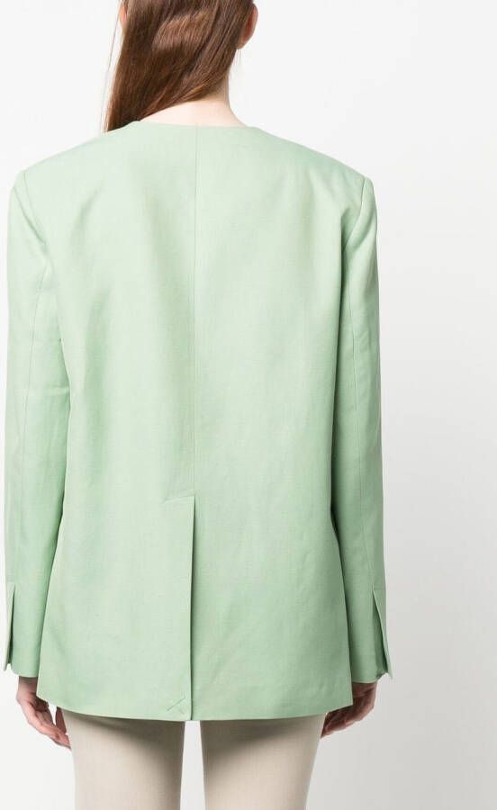 Loulou Studio Blazer met dubbele rij knopen Groen