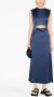 LouLou de Saison Satijnen midi-jurk Blauw - Thumbnail 2
