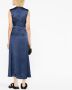 LouLou de Saison Satijnen midi-jurk Blauw - Thumbnail 4