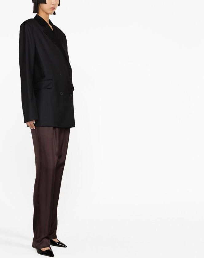 LouLou de Saison Blazer met dubbele rij knopen Zwart