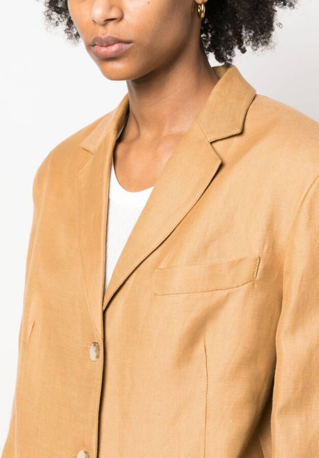 LouLou de Saison blazer met enkele rij knopen Bruin