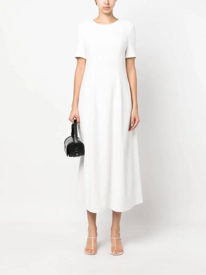 Loulou Studio Midi-jurk met korte mouwen Wit