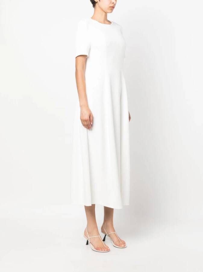 Loulou Studio Midi-jurk met korte mouwen Wit