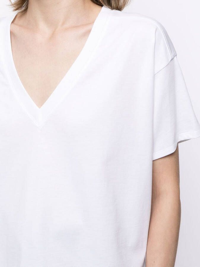 LouLou de Saison T-shirt met V-hals Wit