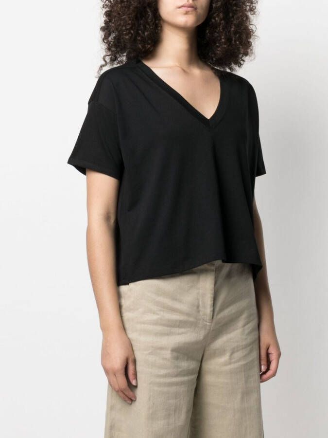 LouLou de Saison T-shirt met V-hals Zwart