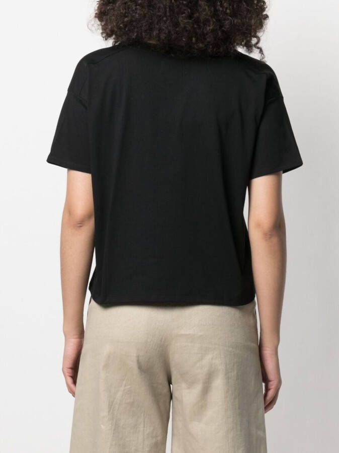 LouLou de Saison T-shirt met V-hals Zwart