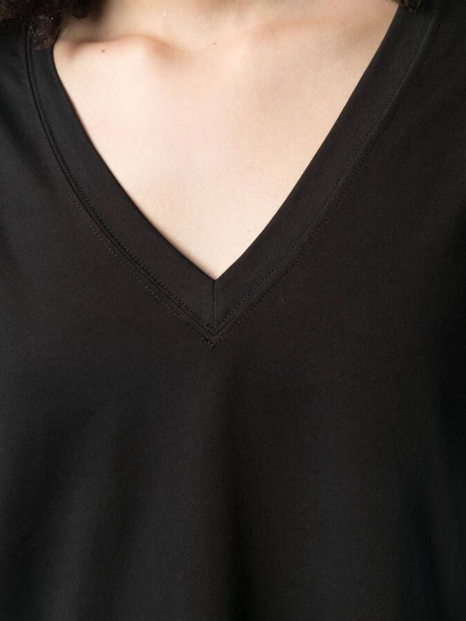 LouLou de Saison T-shirt met V-hals Zwart