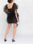 Loulou Tulen mini-jurk Zwart - Thumbnail 4