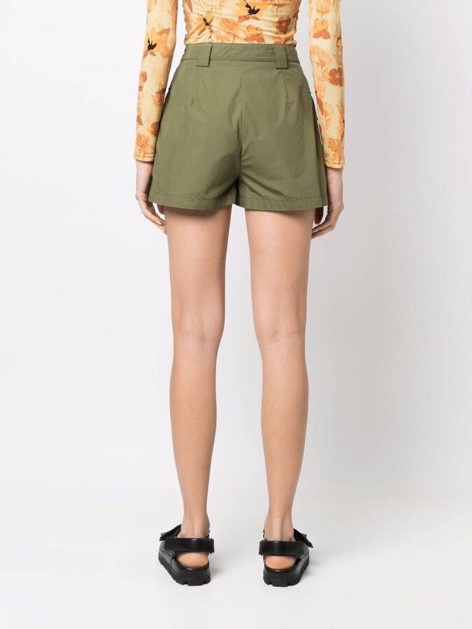 Love Moschino Geplooide shorts Groen