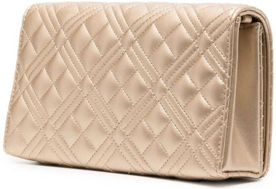 Love Moschino Gewatteerde crossbodytas Geel