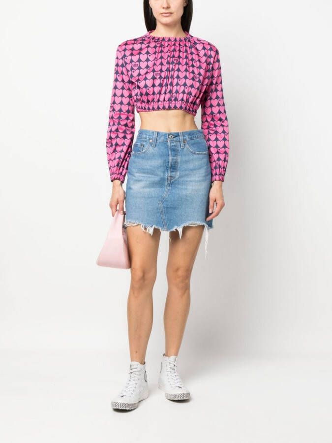 Love Moschino Cropped blouse Roze