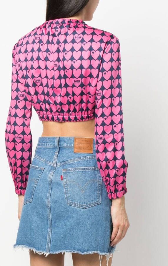Love Moschino Cropped blouse Roze