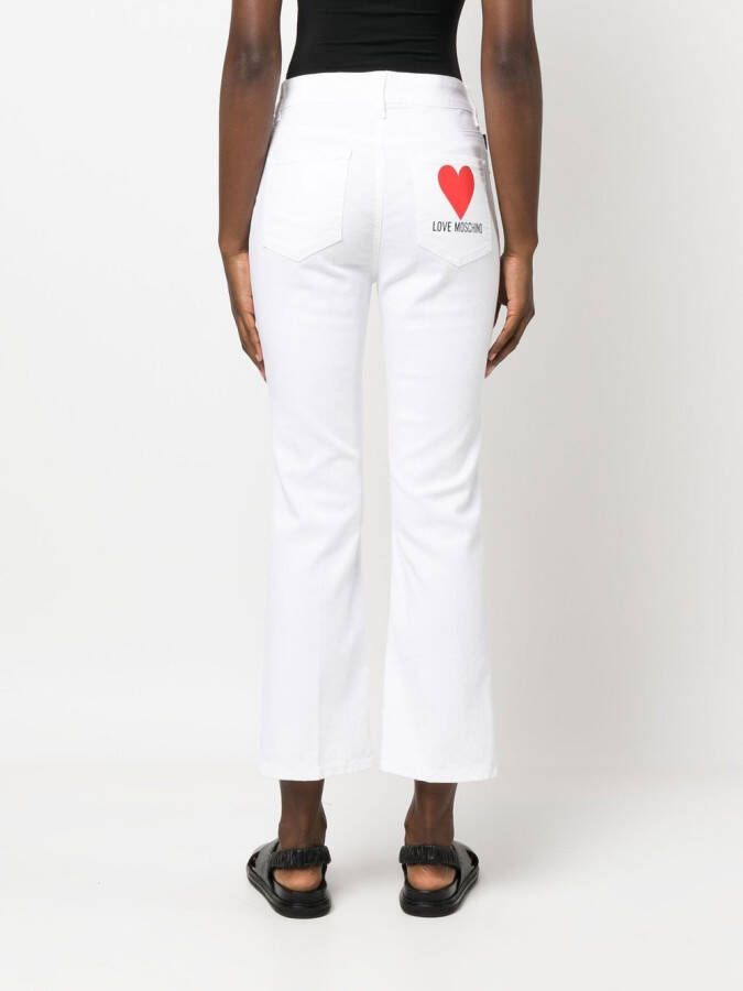 Love Moschino Jeans met logoprint Wit