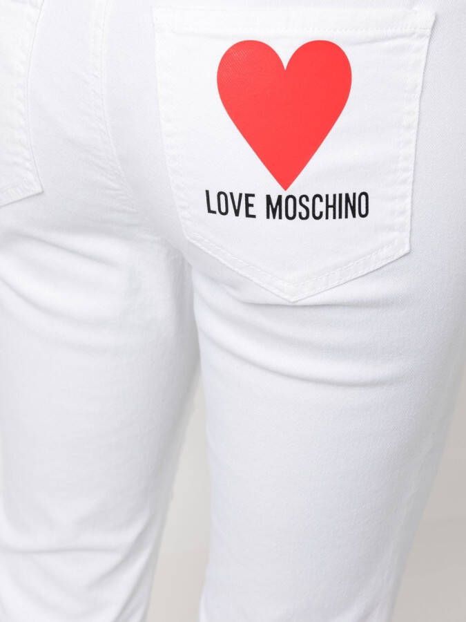 Love Moschino Jeans met logoprint Wit